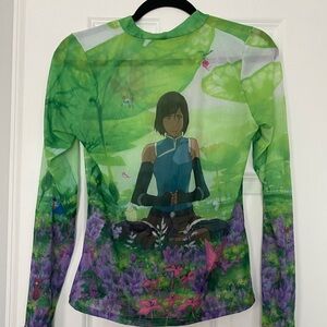 Spirit World Sheer High Neck Long Sleeve Top - BlackMilk x Avatar Limited